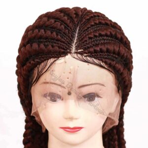 Ghana Weaving Wig with Center Parting of Rice and Beans