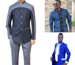 Round collar suits in Nigeria
