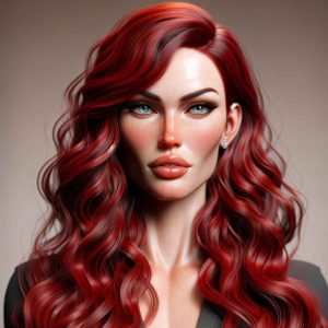 megan fox with red hair